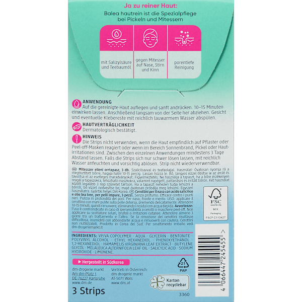 Anti-Mitesser Nosestrips Hautrein  Balea