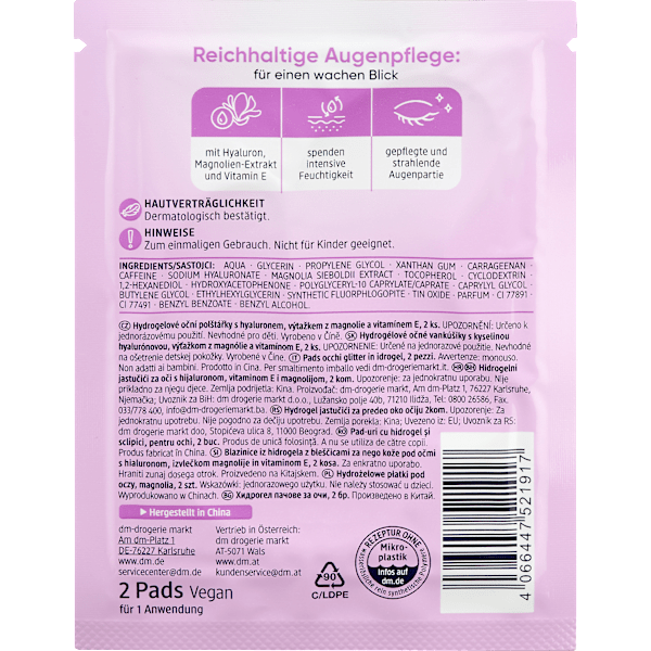 Augenpads Hydrogel Glitzer (1 Paar) Balea