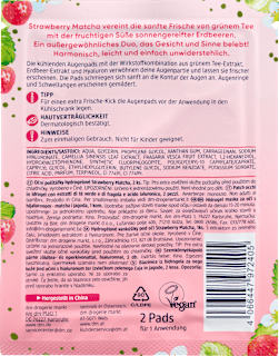 Augenpads Hydrogel Strawberry Matcha (1 Paar) Balea