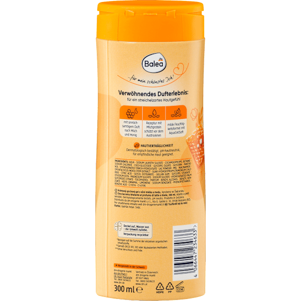 Cremedusche Milch & Honig Balea