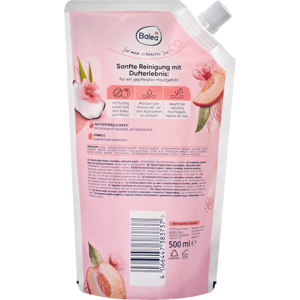 Cremeseife Pfirsich & Kokos Nachfüllpack Balea