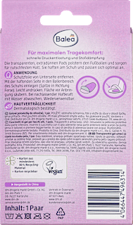 Druckstellenschutz Ballen Gelpads Balea