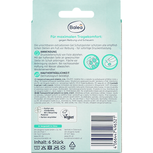 Druckstellenschutz Fuß Gelpads  Balea