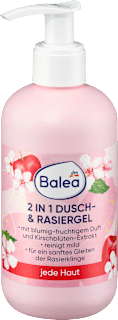 Dusch- und Rasiergel 2in1 mit Kirschblüten-Extrakt Balea