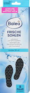 Einlegesohlen Frischesohlen schwarz, Gr. 39-41 (8 Paar) Balea