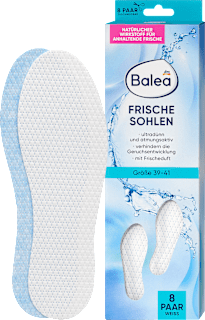 Einlegesohlen Frischesohlen weiß, Gr. 39-41 (8 Paar) Balea