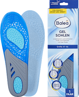 Einlegesohlen Gel Sohle, Gr. 41-46 (1 Paar)  Balea