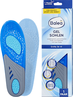 Einlegesohlen Gel Sohlen, Gr. 36-41 (1 Paar) Balea