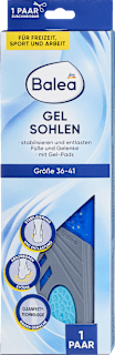 Einlegesohlen Gel Sohlen, Gr. 36-41 (1 Paar) Balea
