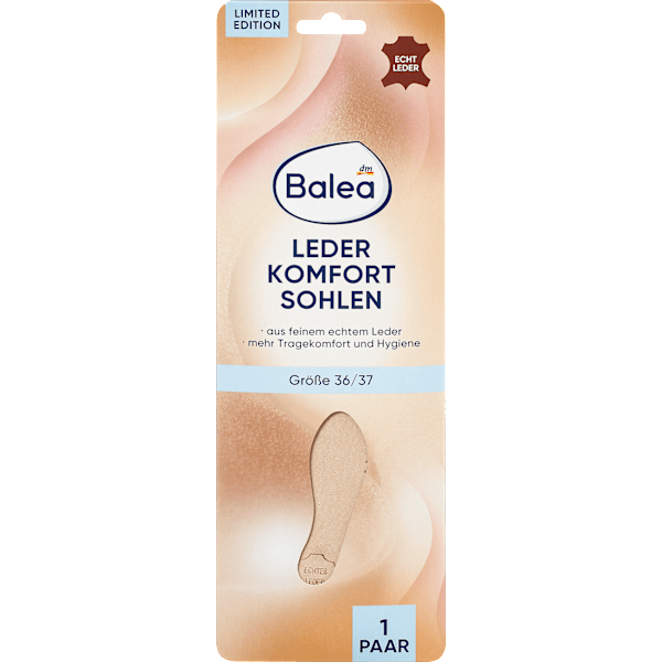 Einlegesohlen Leder, Gr. 36/37 (1 Paar) Balea