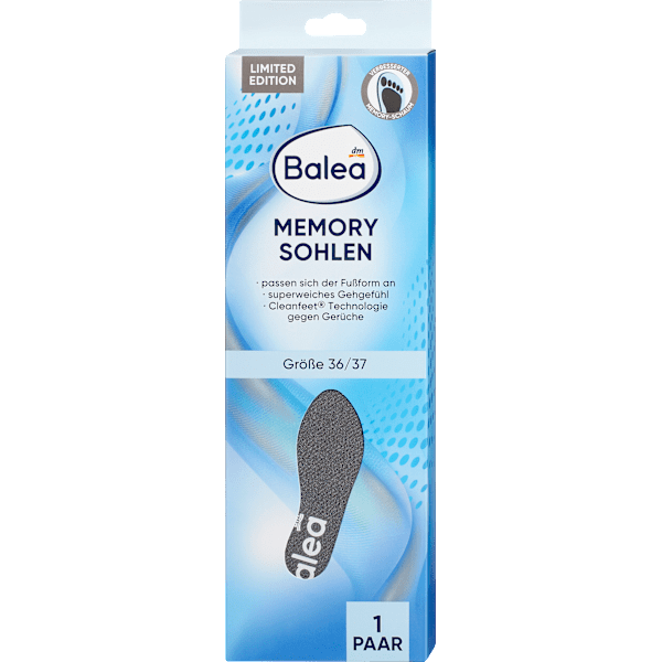 Einlegesohlen Memory Foam, Gr. 36/37 (1 Paar) Balea