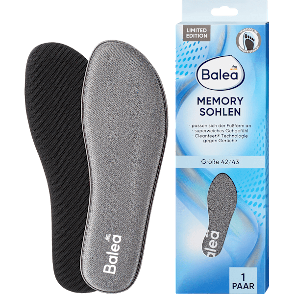 Einlegesohlen Memory Foam, Gr. 42/43 (1 Paar) Balea