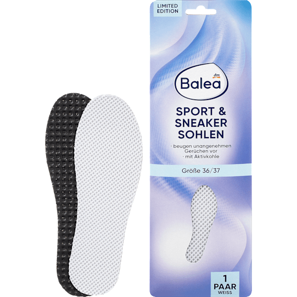 Einlegesohlen Sport & Sneaker weiß, Gr. 36/37 (1 Paar) Balea