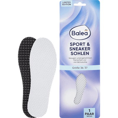 Balea Insoles sports & sneakers white, size. 36/37 (1 pair), 2 pcs
