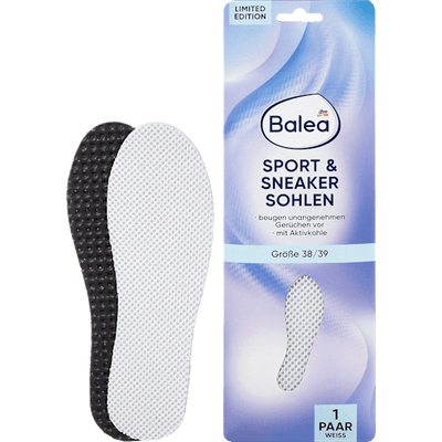 Balea Insoles sports & sneakers white, size. 38/39 (1 pair), 2 pcs