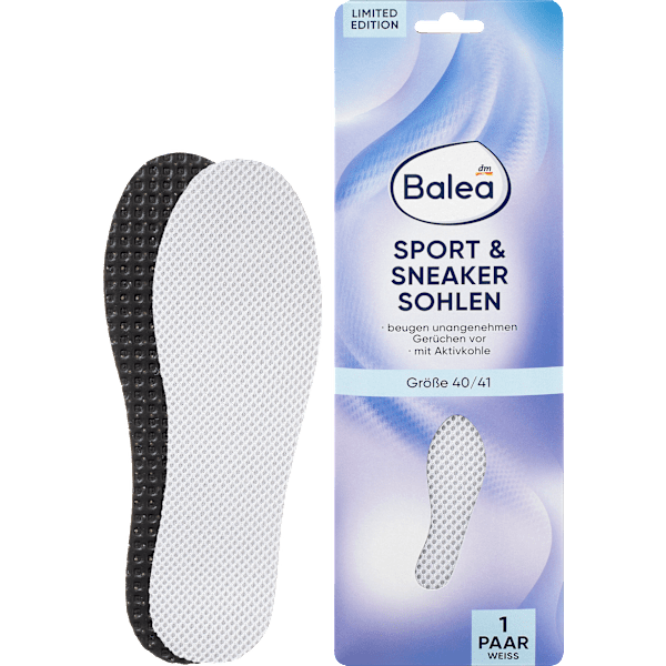 Einlegesohlen Sport & Sneaker weiß, Gr. 40/41 (1 Paar) Balea