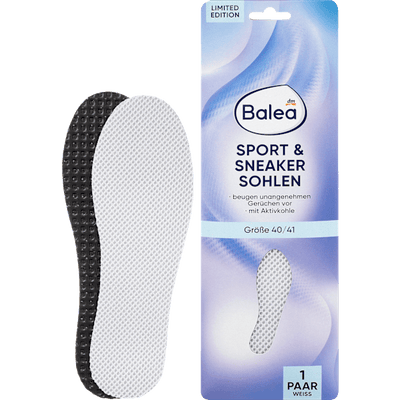Balea Insoles sports & sneakers white, size. 40/41 (1 pair), 2 pcs