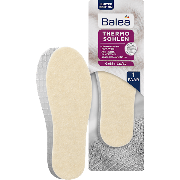 Einlegesohlen Thermo Gr. 36/37 (1 Paar) Balea