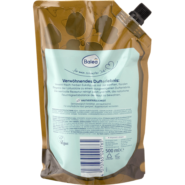 Flüssigseife Eukalyptus & Lotus, Nachfüllpack Balea