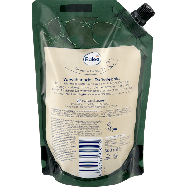 Flüssigseife Ginseng & Green Mandarin Nachfüllpack Balea