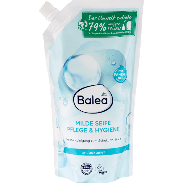 Flüssigseife, milde Seife Pflege & Hygiene, antibakteriell, Nachfüllpack Balea