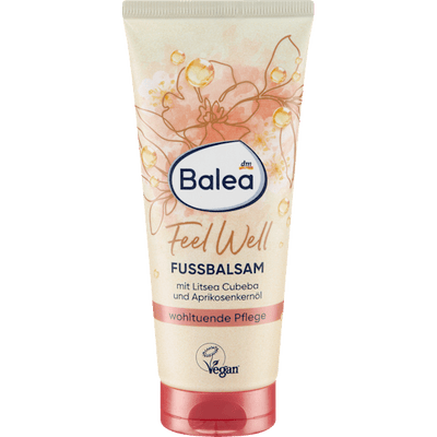 Balea Feel Well foot balm with Litsea Cubeba & apricot kernel oil, 100 ml