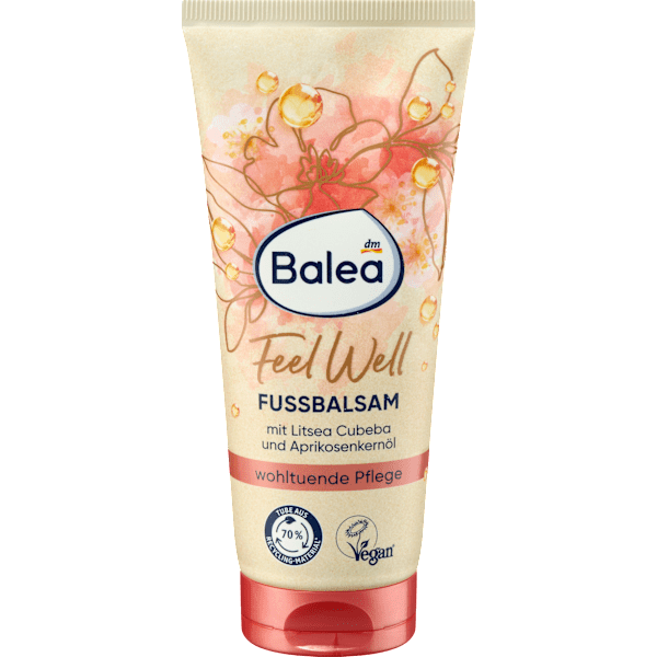 Fußbalsam Feel Well mit Litsea Cubeba & Aprikosenkernöl Balea