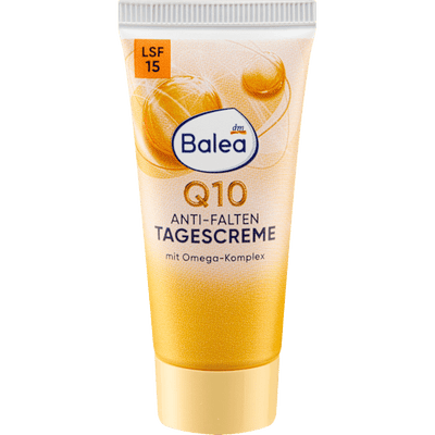 Balea Face cream anti-wrinkle Q10 SPF 15, travel size, 15 ml