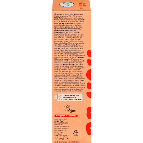 Gesichtscreme be you moisturizer, LSF 30 Balea