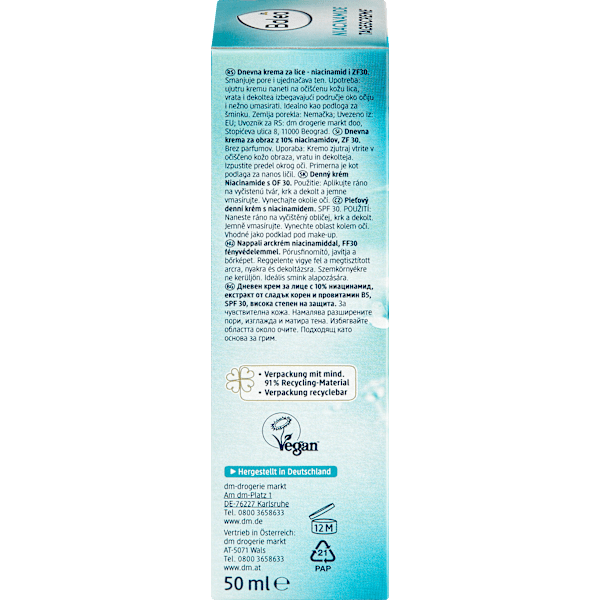 Gesichtscreme Niacinamide LSF 30 Balea