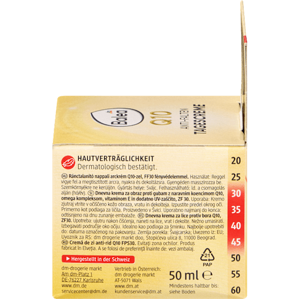 Gesichtscreme Q10 Anti-Falten LSF 30 Balea