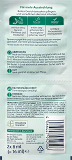 Gesichtsmaske Aloe Vera Sachet (2x8 ml) Balea