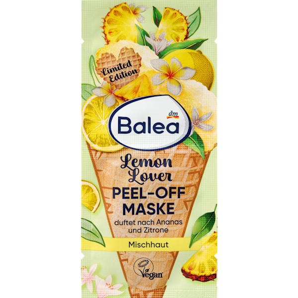 Gesichtsmaske Peel-Off Lemon Lover (2x8ml) Balea