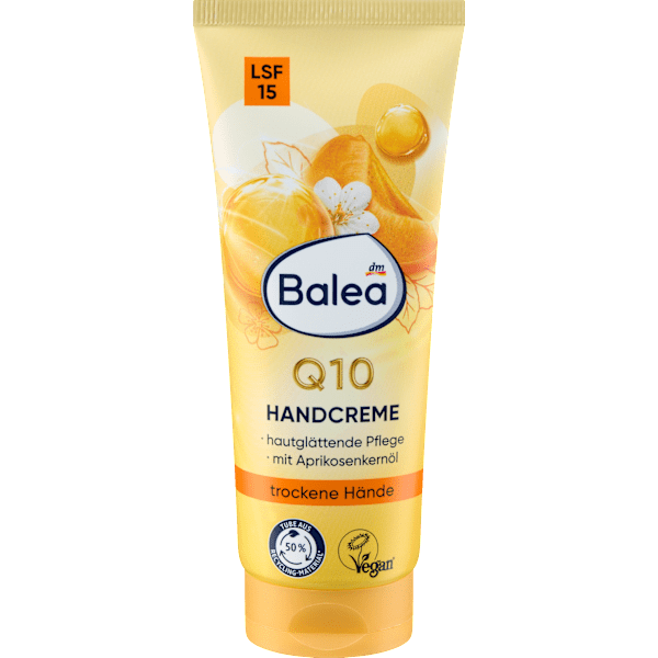 Handcreme Q10 mit Aprikosenöl und LSF15 Balea