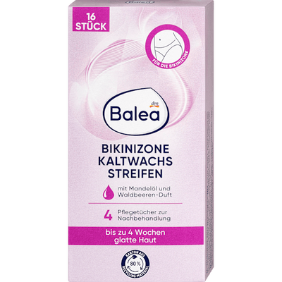 Balea Cold wax strips bikini zone, 16 pieces