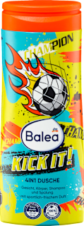 Kinder Duschgel Gesicht, Körper, Shampoo & Spülung 4in1 Kick it!  Balea