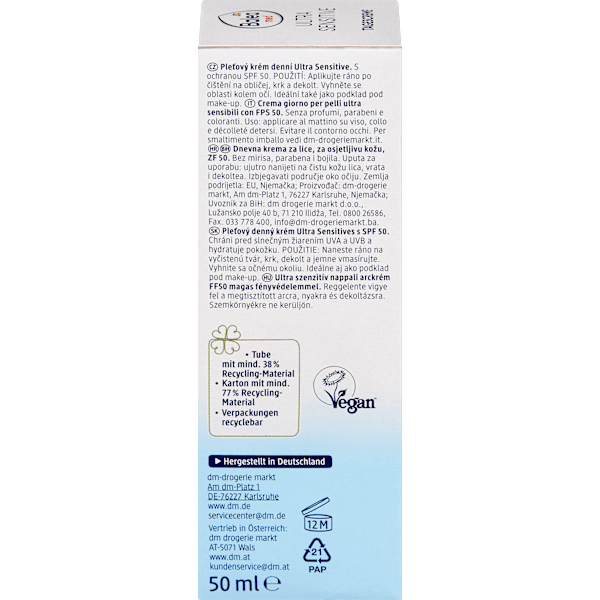 Gesichtscreme ultra sensitive LSF 50 Balea med