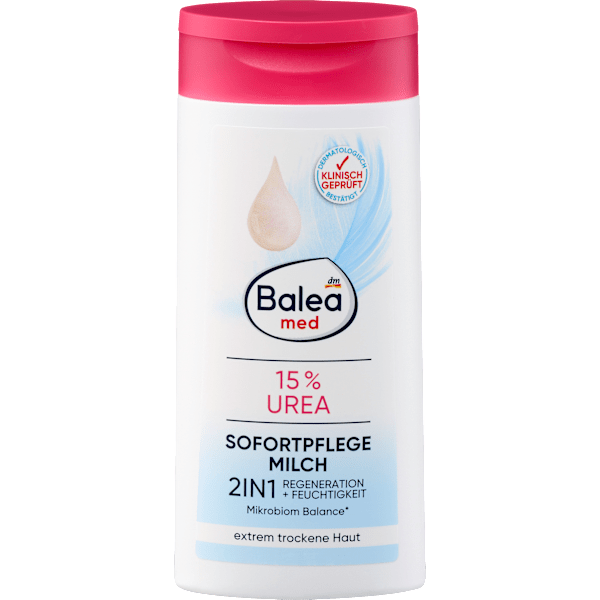 Sofortpflegemilch 15% Urea 2in1 Balea med