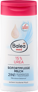 Sofortpflegemilch 15% Urea 2in1 Balea med