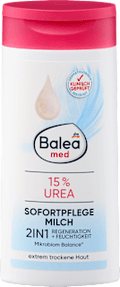 Sofortpflegemilch 15% Urea 2in1 Balea med