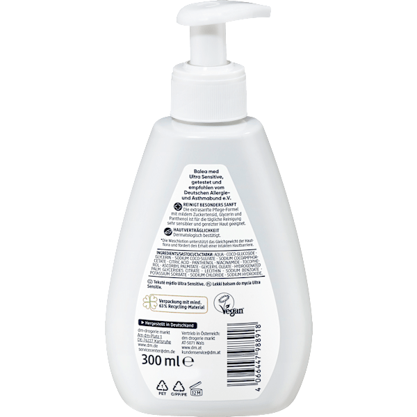 Waschlotion ulltra sensitive seifenfrei & hautneutral Balea med