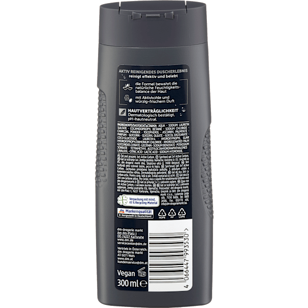 Duschgel Active Carbon 3in1 Balea MEN