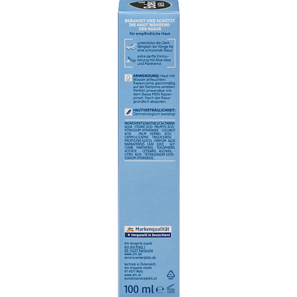 Rasiercreme Sensitive Balea MEN
