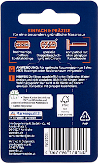 Rasierklingen Classic Balea MEN