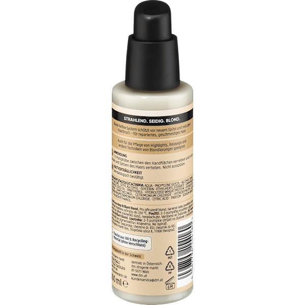Leave-In Serum Brilliant Blond Hair Sealer Balea PROFESSIONAL