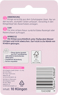 Rasierklingen Purity Balea