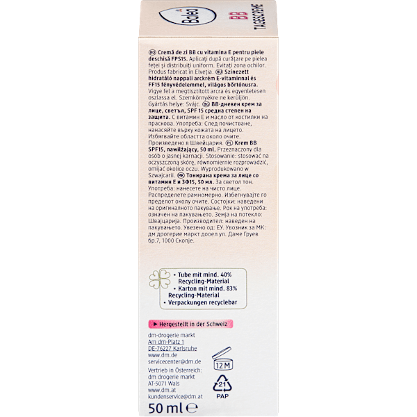 Tagescreme BB Creme Heller Hautton LSF 15 Balea