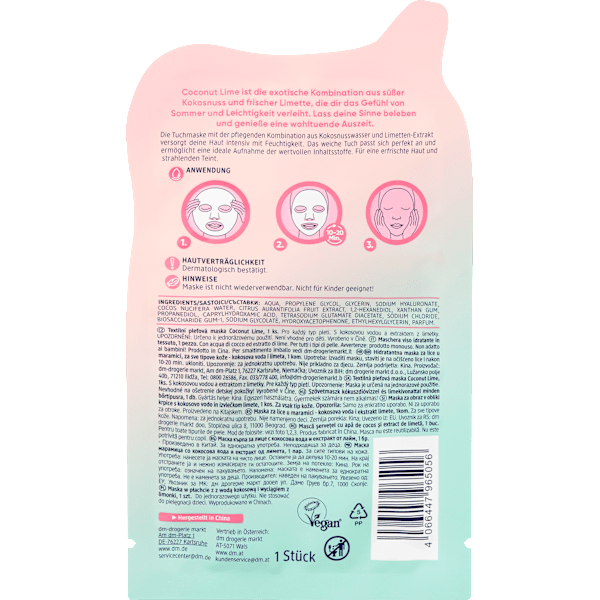 Tuchmaske Coconut Lime  Balea