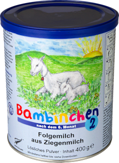 Folgemilch 2 aus Ziegenmilch nach dem 6. Monat Bambinchen