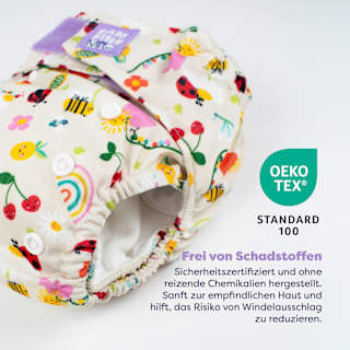 Stoffwindel wiederverwendbar, creme, Motiv Sommer Bambino Mio